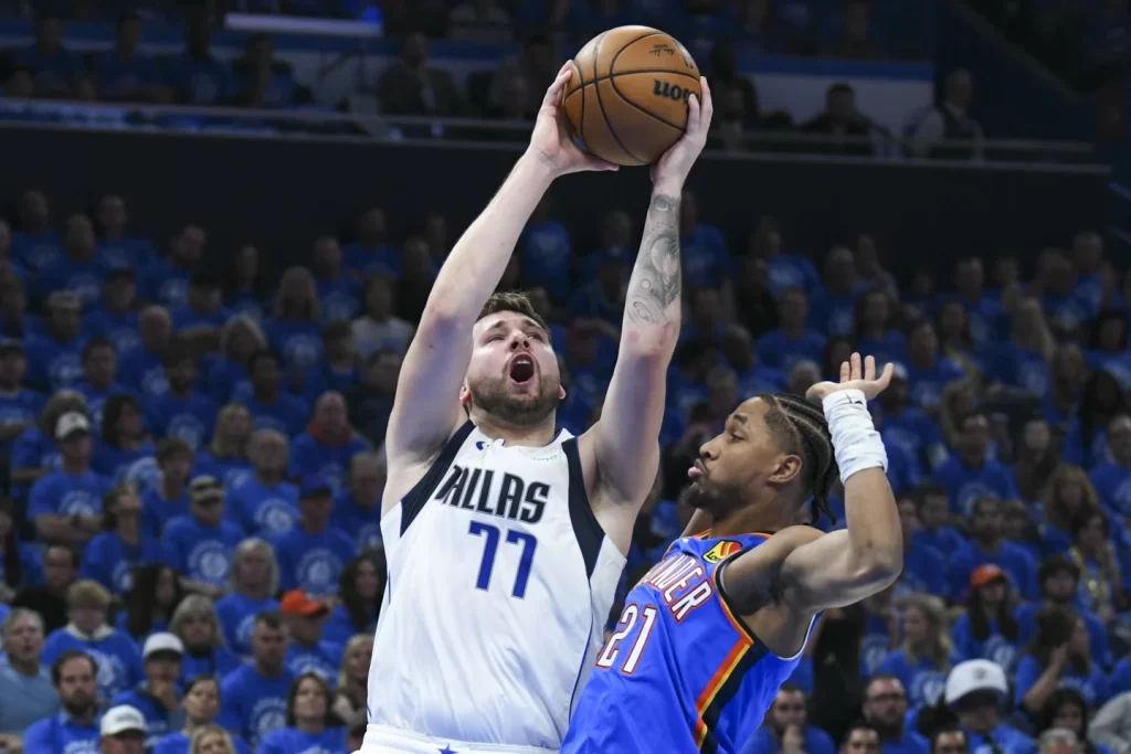Luka Doncic Guides Mavericks to Victory, Tying Series with Thunderillustration