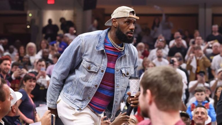 LeBron James Attends Celtics-Cavaliers Game 4 in Cleveland