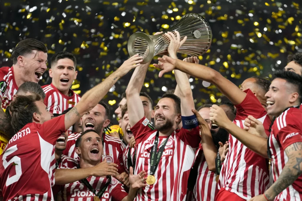 Olympiakos Wins Europa Leagueillustration